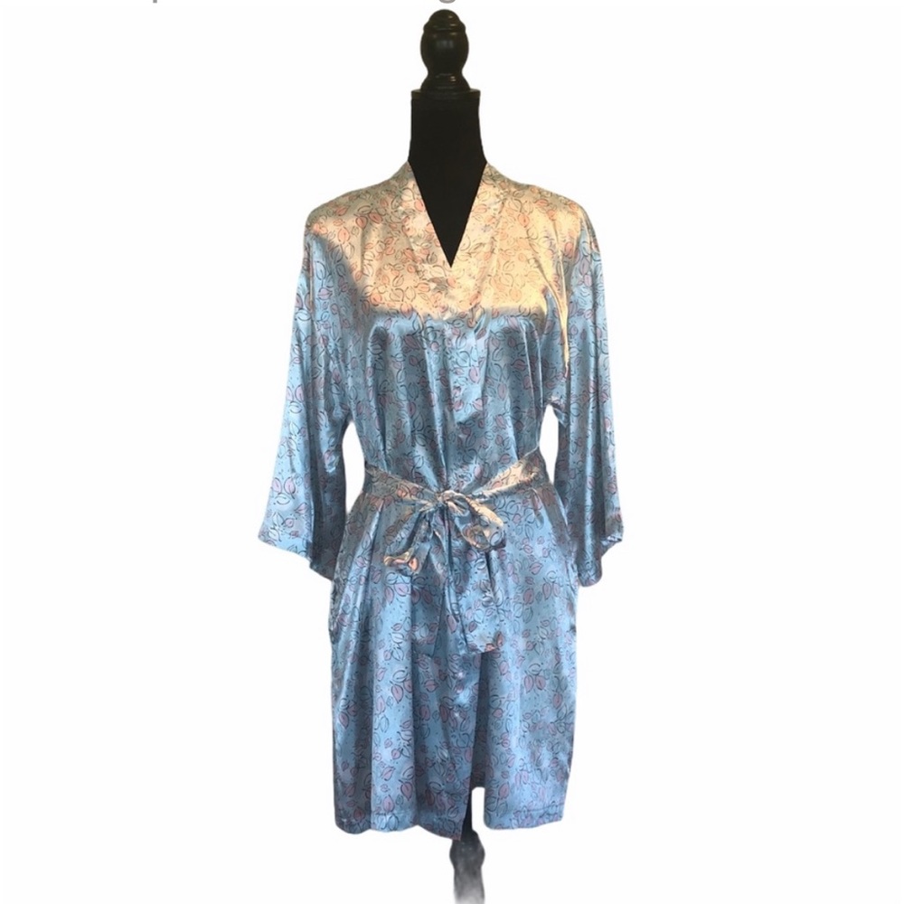 Thalia Sodi intimates satin silky feeling wrap robe kimono size small/medium